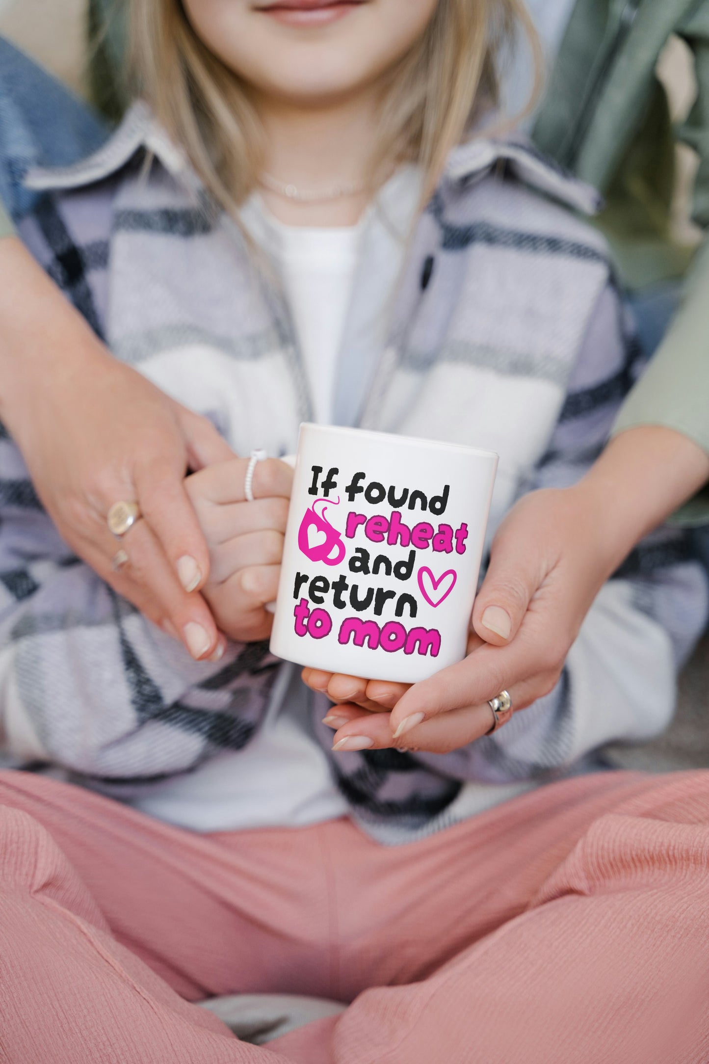 Funny Ceramic Coffee Mug – "If Found, Reheat and Return to Mom" – Cute Gift for Tired Moms