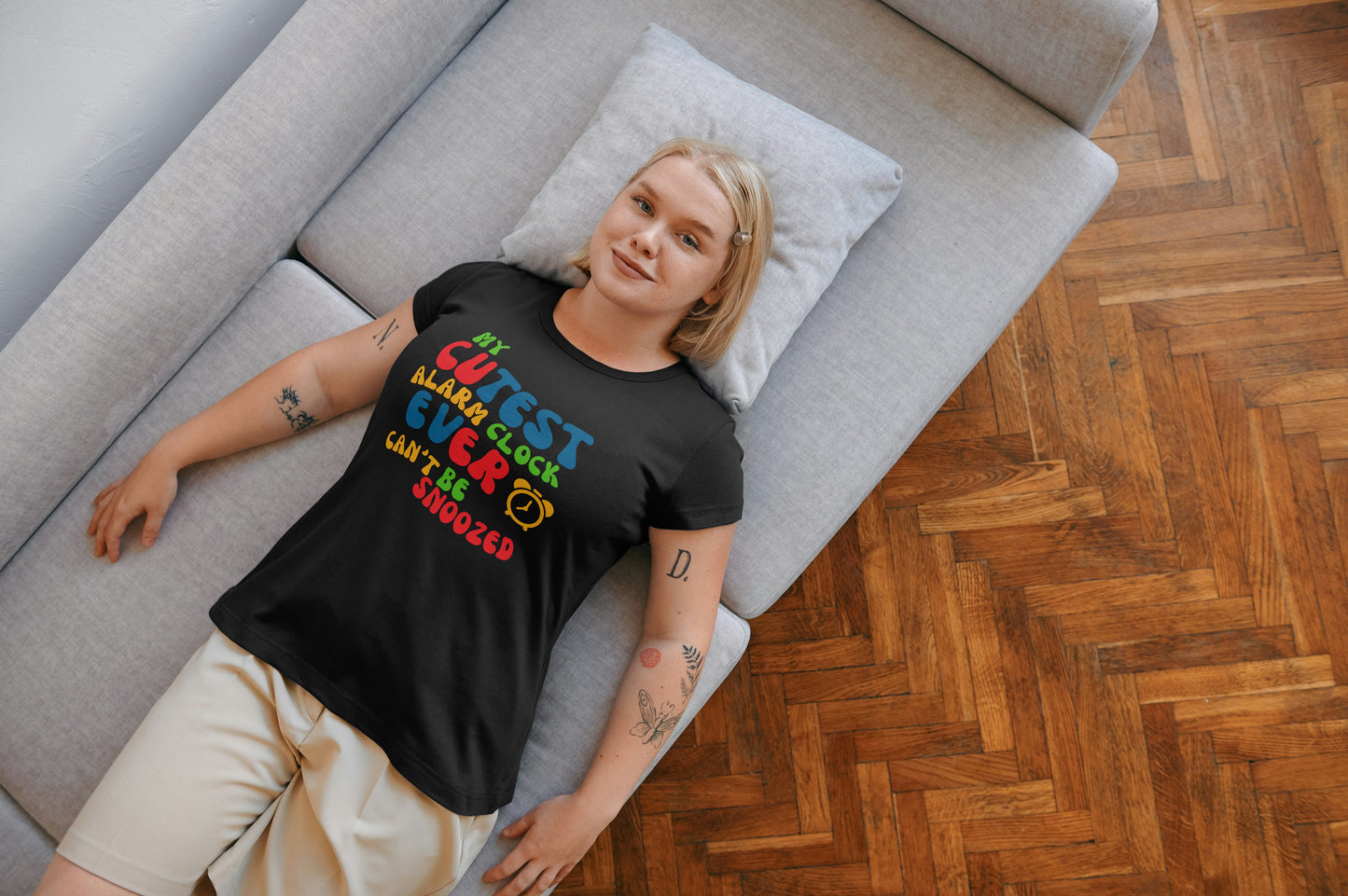 My Cutest Alarm Clock Ever Can’t Be Snoozed Unisex Softstyle T-Shirt | Fun & Whimsical Tee for Sleep Lovers