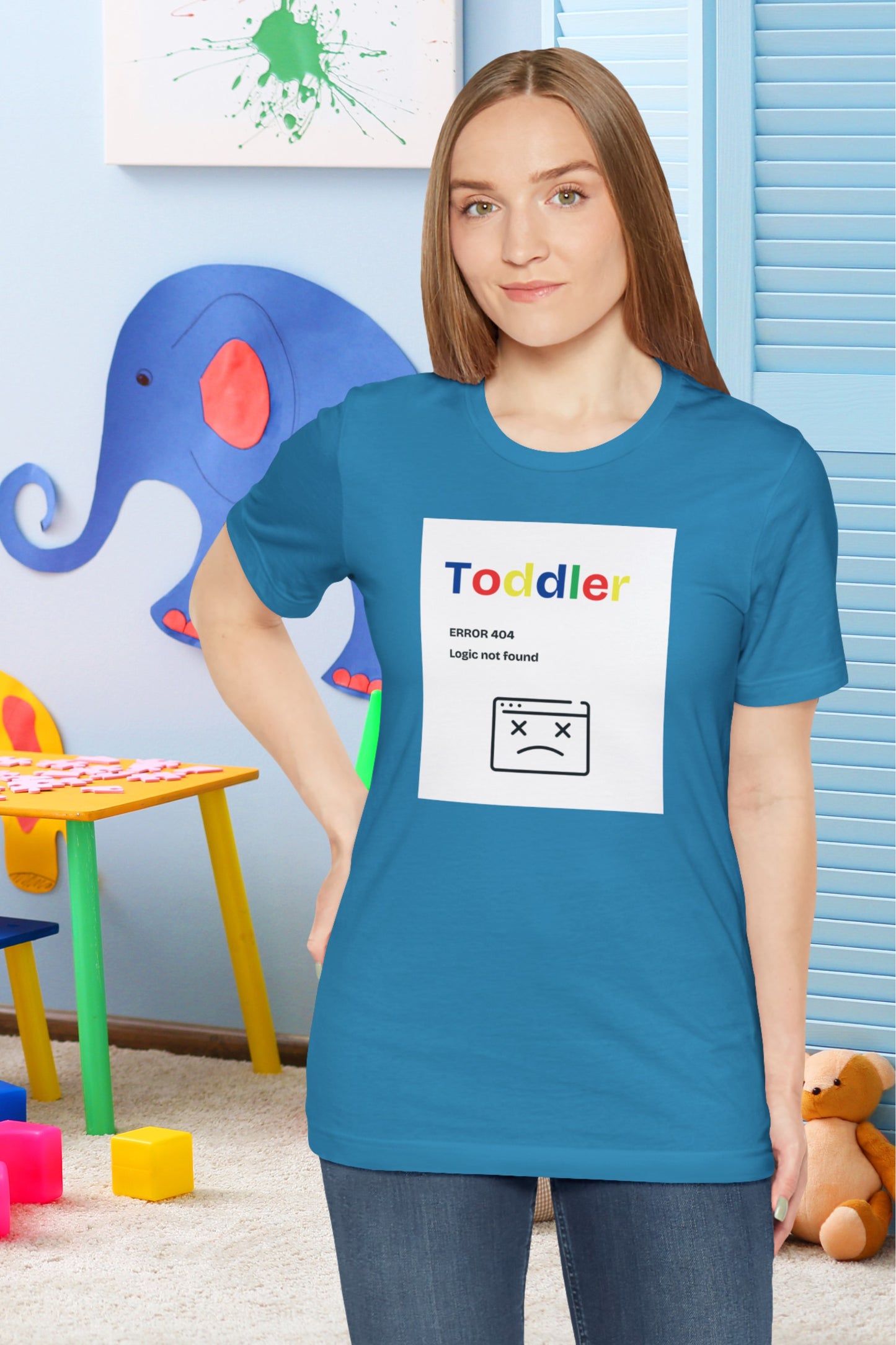 Error 404: Toddler Logic Not Found – Funny Parenting T-Shirt